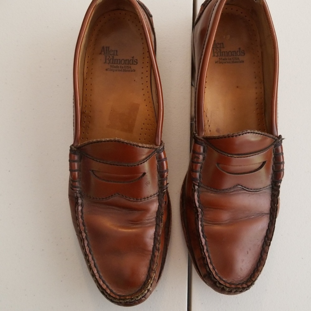 Allen Edmonds brown penny loafers size 11